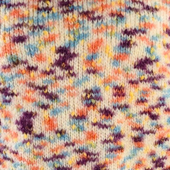 A.P.C. Size M Cream Multi Color Melange Wool Blend Crew Neck Sweater - Picture 2 of 6